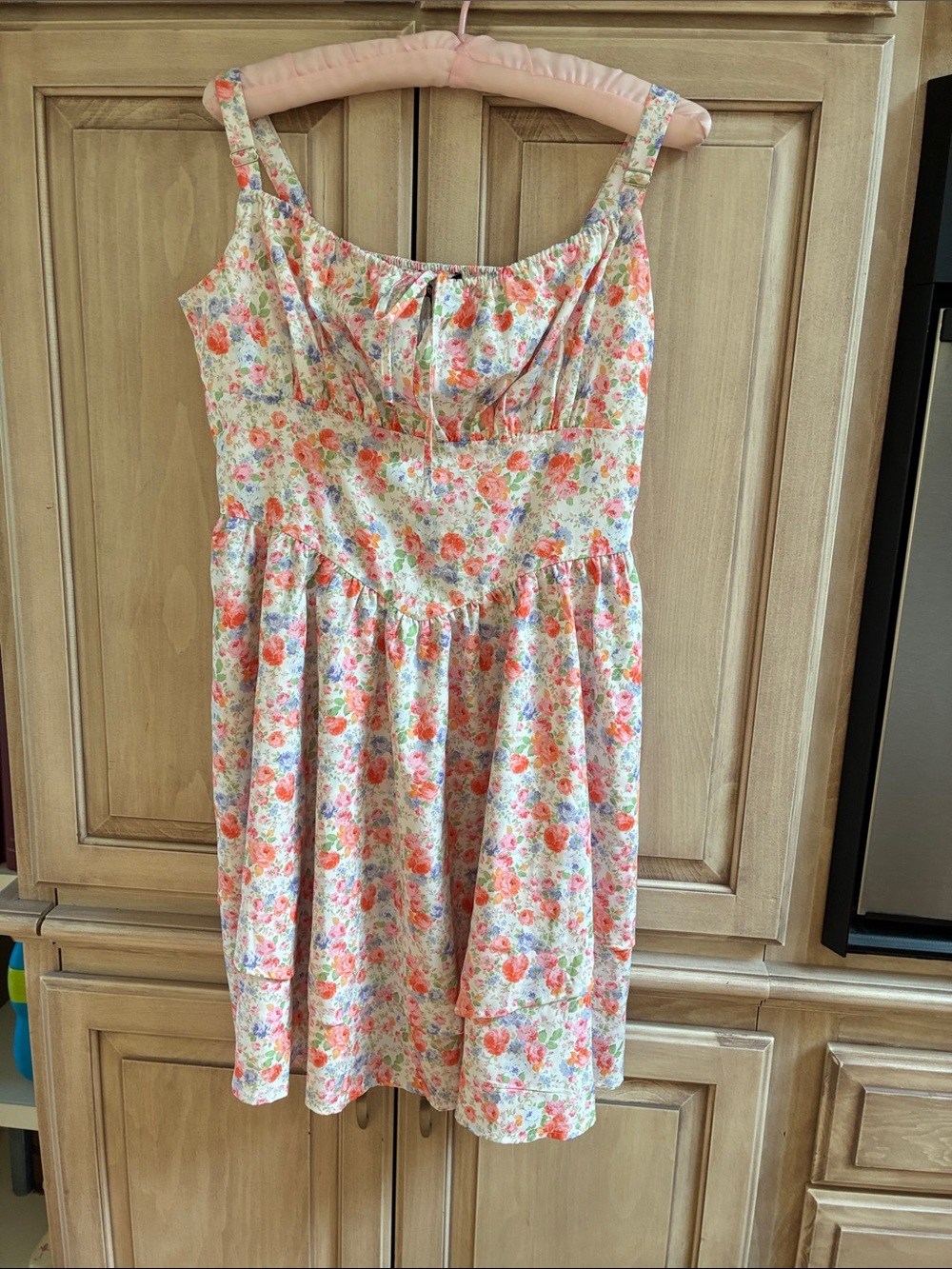 Scarlet Darkness Floral Sundress Mini Dress in Sz L nwt